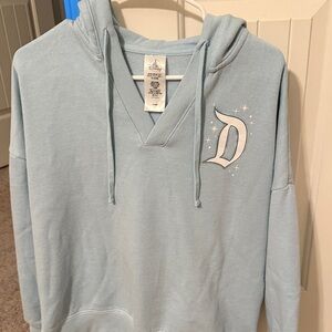 Disney Light Blue Hoodie with Castle Design